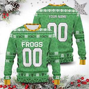 Haikyuu Sweaters - Personalized Sendai Frogs Unisex Wool Sweater FH0709