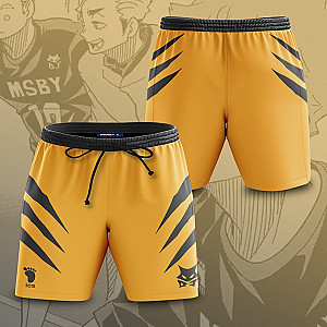Haikyuu Shorts - MSBY Black Jackals Libero Beach Shorts FH0709