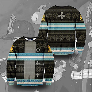 Fire Force Sweaters - Fire Force Christmas Unisex Wool Sweater FH0709