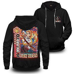 Demon Slayer Hoodies - Kyojuro Neon Unisex Pullover Hoodie FH0709