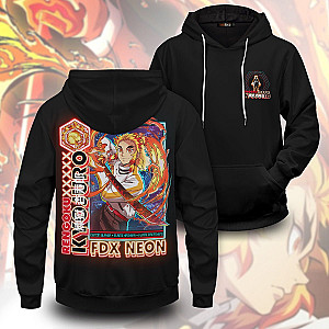 Demon Slayer Hoodies - Kyojuro Neon Unisex Pullover Hoodie FH0709