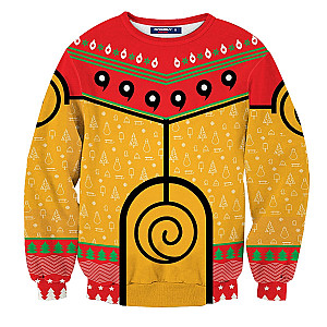 Naruto Sweaters - Nine Tails Christmas Chakra Unisex Wool Sweater FH0709