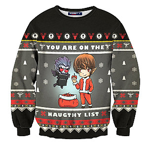 Death Note Sweaters - Yagami Naughty List Unisex Wool Sweater