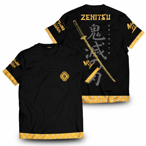 Demon Slayer T-Shirts - Zenitsu Style Unisex T-Shirt FH0709