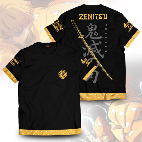 Demon Slayer T-Shirts - Zenitsu Style Unisex T-Shirt FH0709