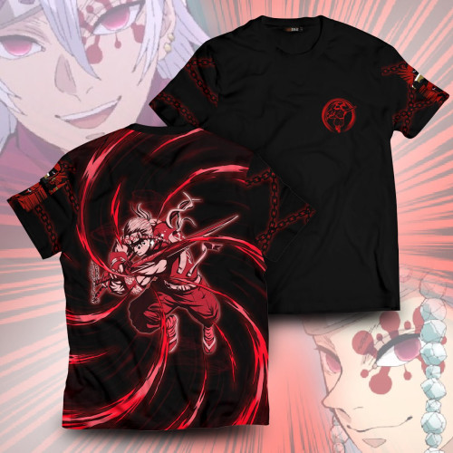Demon Slayer T-Shirts - Red ED Uzui Unisex T-Shirt FH0709