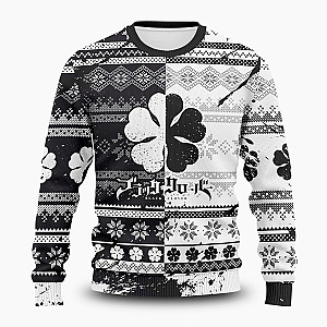Black Clover Sweaters - Five-Leaf Clover Unisex Wool Sweater FH0709