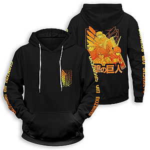 Attack On Titan Hoodies - AOT Power Four Unisex Pullover Hoodie FH0709