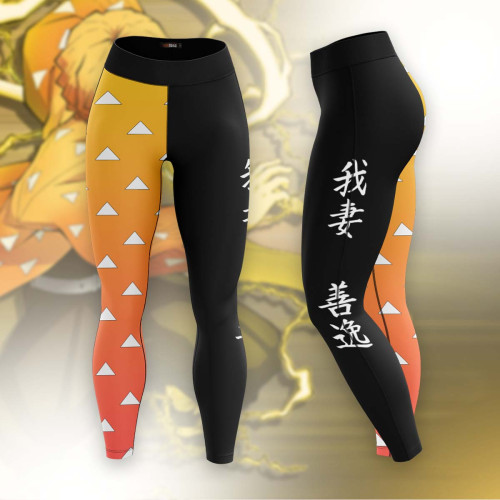 Demon Slayer Leggings - Zenitsu Fashion Unisex Tights FH0709