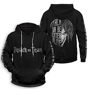Attack On Titan Hoodies - Attack Or Be Eaten Alive Unisex Pullover Hoodie FH0709