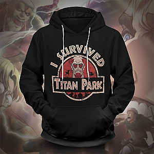 Attack On Titan Hoodies - Survived Attack on Titan Unisex Pullover Hoodie FH0709