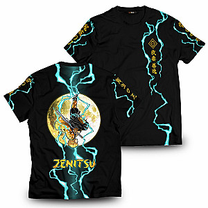 Demon Slayer T-Shirts - Zenitsu Moonfall Unisex T-Shirt FH0709