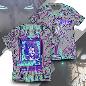 Attack On Titan T-Shirts - Eren Cyber Unisex T-Shirt FH0709