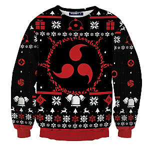 Naruto Sweaters - Sharingan Christmas Unisex Wool Sweater FH0709