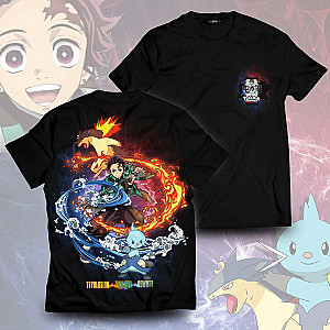 Pokemon T-shirts - Tanjiro Collab Unisex T-Shirt FH0709