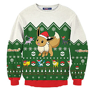Pokemon Sweaters - Christmas Evee Unisex Wool Sweater FH0709