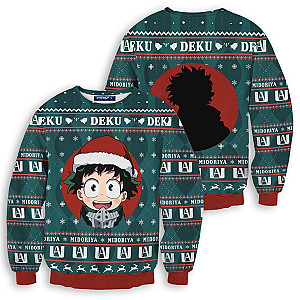 MHA Sweaters - Baby Deku Christmas Unisex Wool Sweater FH0709