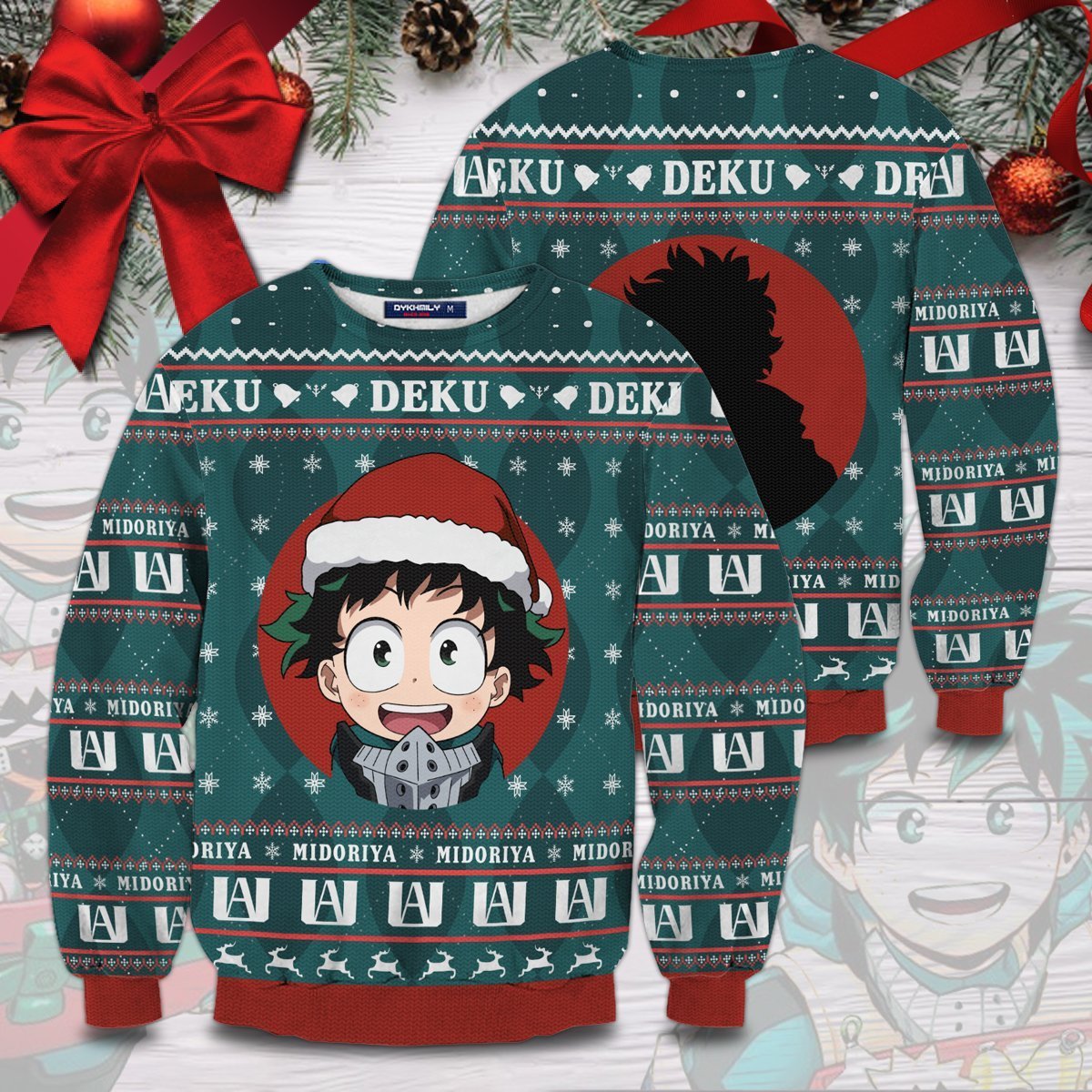 MHA Sweaters - Baby Deku Christmas Unisex Wool Sweater FH0709