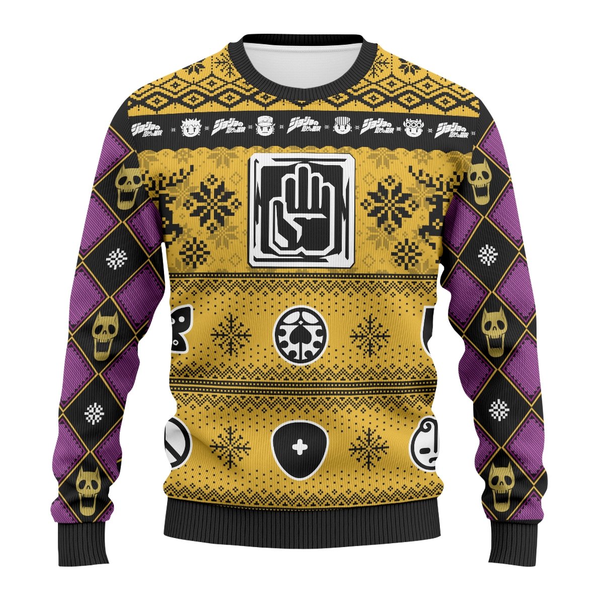 JJBA Sweaters - Jojo Bizarre Christmas Unisex Wool Sweater FH0709