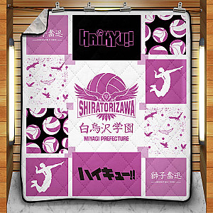 Haikyuu Blankets - Shiratorizawa Cozy Quilt Blanket FH0709