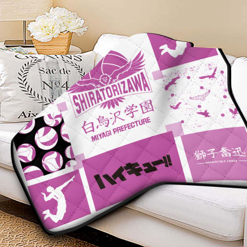 Haikyuu Blankets - Shiratorizawa Cozy Quilt Blanket FH0709