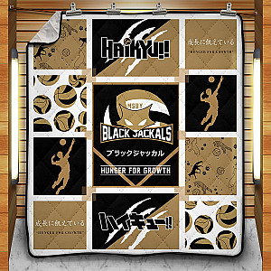 Haikyuu Blankets - MSBY Black Jackals Cozy Quilt Blanket FH0709